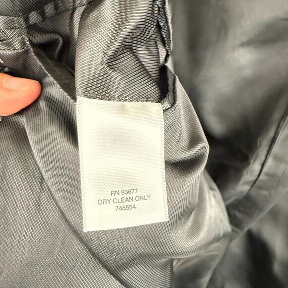 Claiborne Wool Blazer Mens 46 Gray Herringbone Tweed Sport Coat Business‎ Casual - Picture 8 of 13